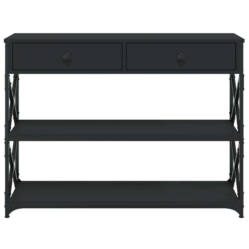 vidaXL Konsolentisch Schwarz 100x28x75 cm Holzwerkstoff