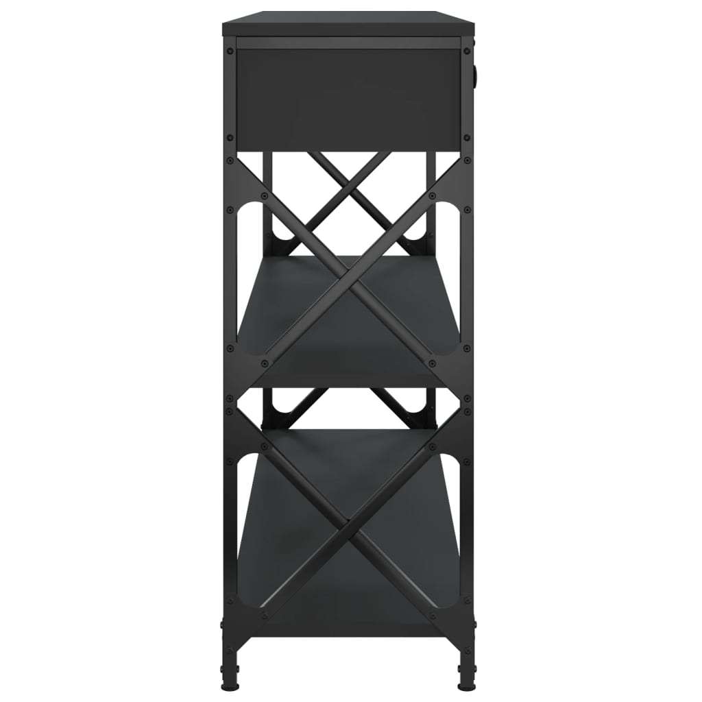 vidaXL Konsolentisch Schwarz 100x28x75 cm Holzwerkstoff