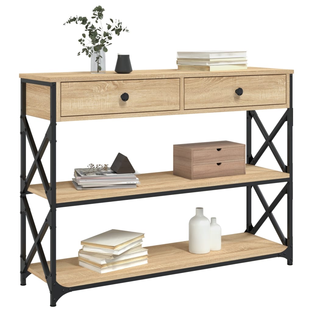 vidaXL Konsolentisch Sonoma-Eiche 100x28x75 cm Holzwerkstoff