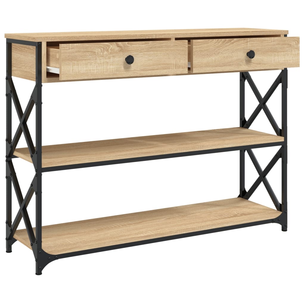 vidaXL Konsolentisch Sonoma-Eiche 100x28x75 cm Holzwerkstoff