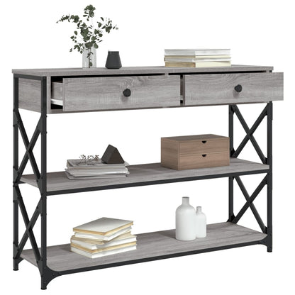 vidaXL Konsolentisch Grau Sonoma 100x28x75 cm Holzwerkstoff