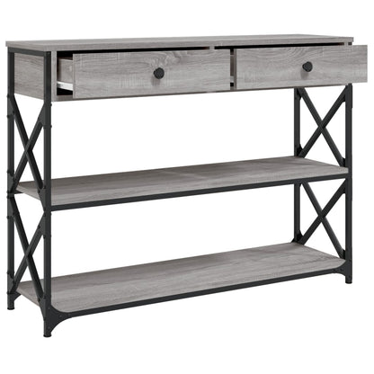 vidaXL Konsolentisch Grau Sonoma 100x28x75 cm Holzwerkstoff
