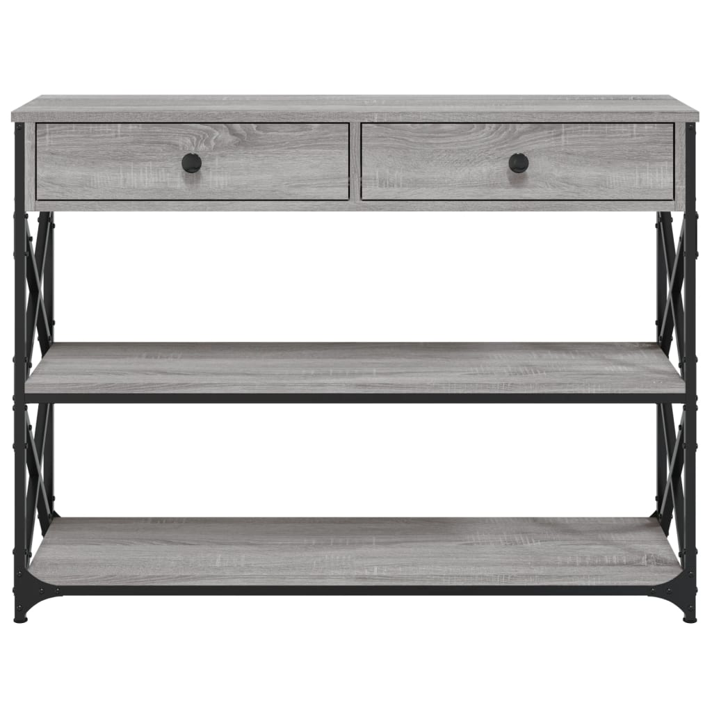 vidaXL Konsolentisch Grau Sonoma 100x28x75 cm Holzwerkstoff