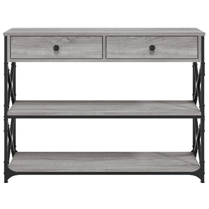vidaXL Konsolentisch Grau Sonoma 100x28x75 cm Holzwerkstoff