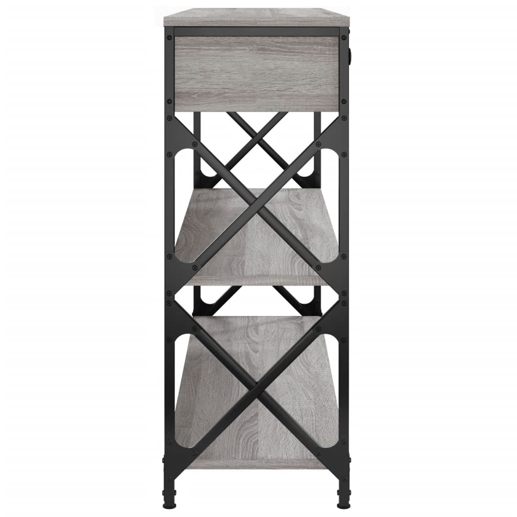 vidaXL Konsolentisch Grau Sonoma 100x28x75 cm Holzwerkstoff