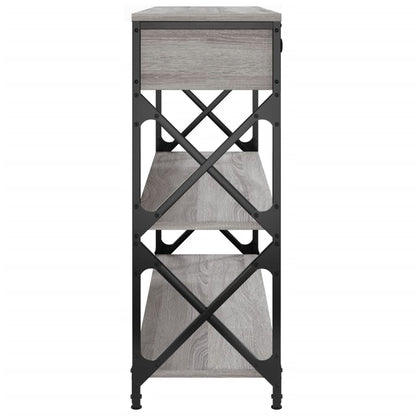 vidaXL Konsolentisch Grau Sonoma 100x28x75 cm Holzwerkstoff