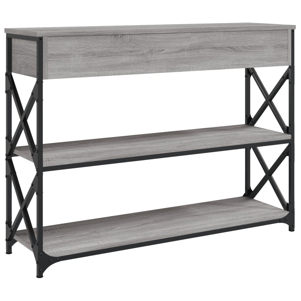 vidaXL Konsolentisch Grau Sonoma 100x28x75 cm Holzwerkstoff