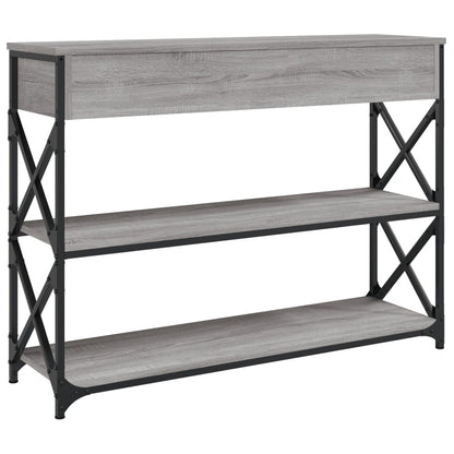 vidaXL Konsolentisch Grau Sonoma 100x28x75 cm Holzwerkstoff