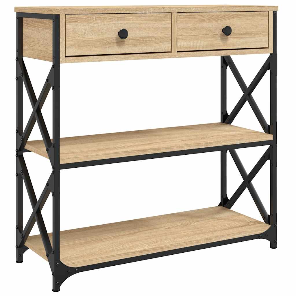 vidaXL Table console chêne Sonoma 75x28x75 cm aggloméré