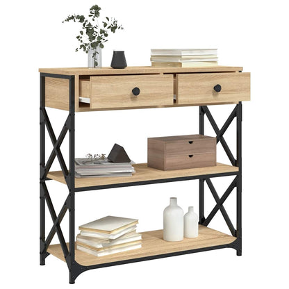 vidaXL Table console chêne Sonoma 75x28x75 cm aggloméré