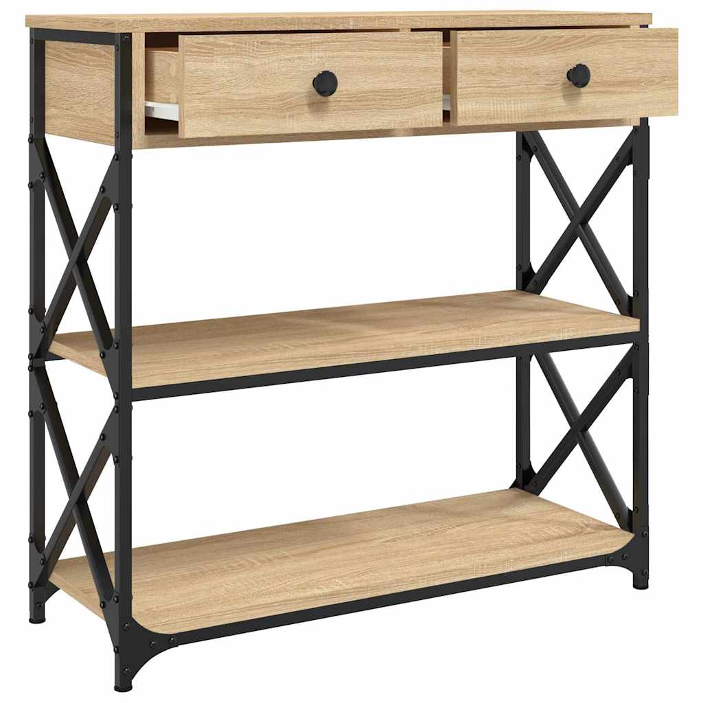 vidaXL Table console chêne Sonoma 75x28x75 cm aggloméré