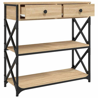 vidaXL Table console chêne Sonoma 75x28x75 cm aggloméré