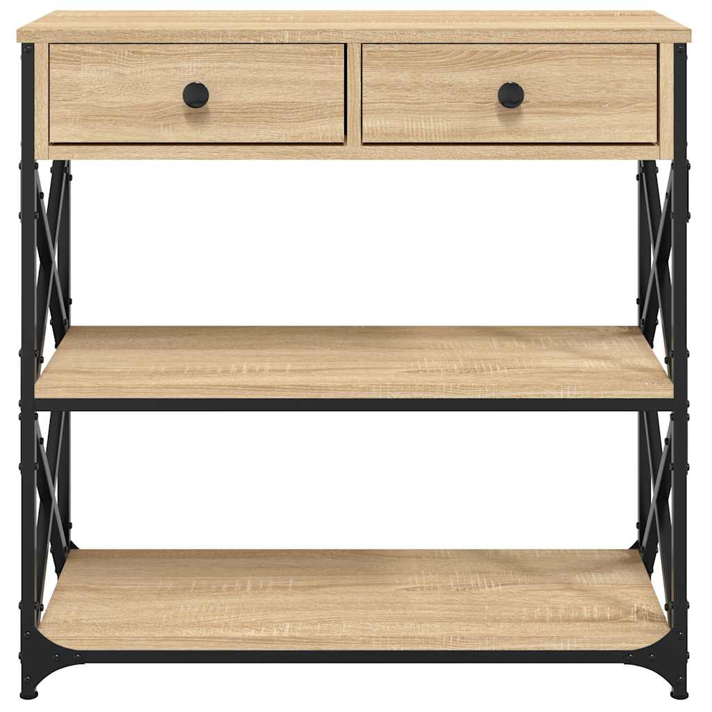 vidaXL Table console chêne Sonoma 75x28x75 cm aggloméré