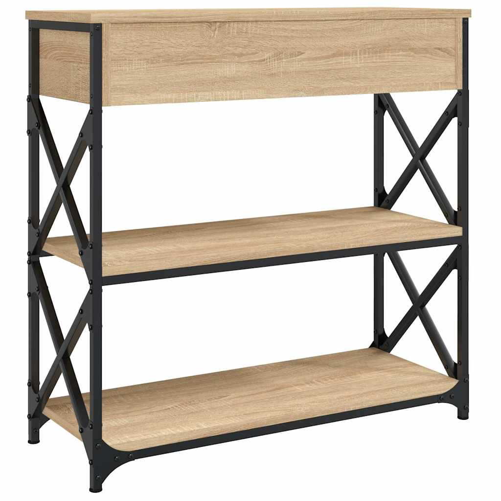 vidaXL Table console chêne Sonoma 75x28x75 cm aggloméré