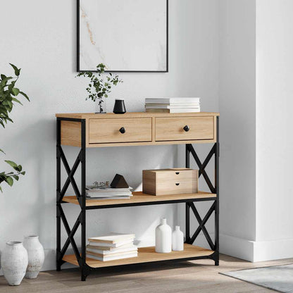 vidaXL Table console chêne Sonoma 75x28x75 cm aggloméré