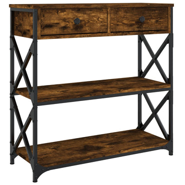 vidaXL Table console chêne fumé 75x28x75 cm en bois d'ingénierie