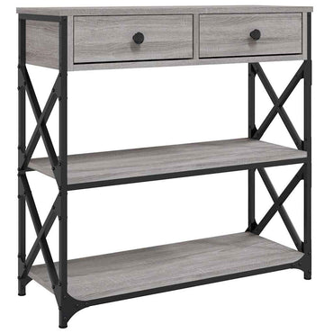 vidaXL Konsolentisch Grau Sonoma 75x28x75 cm Holzwerkstoff