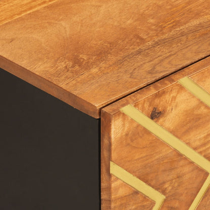 vidaXL Table basse marron et noir 100x54x40 cm Bois de manguier massif