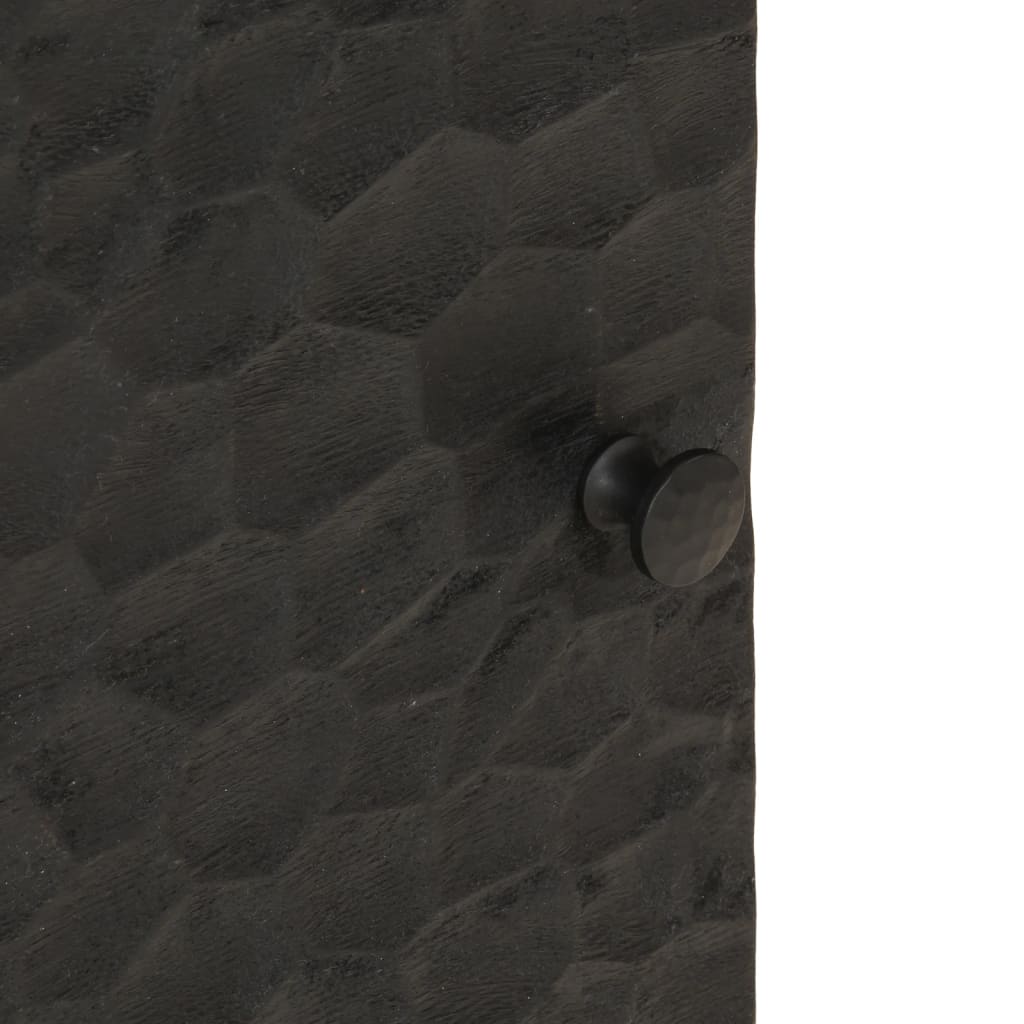 vidaXL Nachttische 2 Stk. Schwarz 40x33x46 cm Massivholz Mango