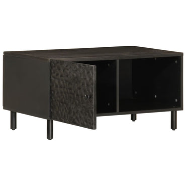 vidaXL Table basse noire 80x50x40 cm Bois de manguier massif