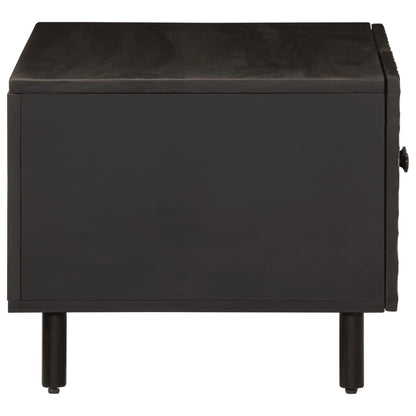vidaXL Couchtisch Schwarz 80x50x40 cm Massivholz Mango