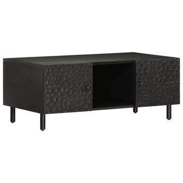 vidaXL Couchtisch Schwarz 100x54x40 cm Massivholz Mango