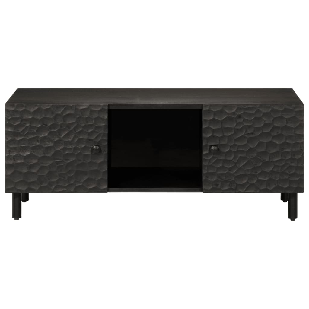 vidaXL Couchtisch Schwarz 100x54x40 cm Massivholz Mango