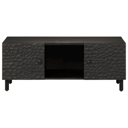 vidaXL Couchtisch Schwarz 100x54x40 cm Massivholz Mango