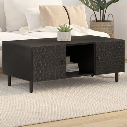 vidaXL Couchtisch Schwarz 100x54x40 cm Massivholz Mango