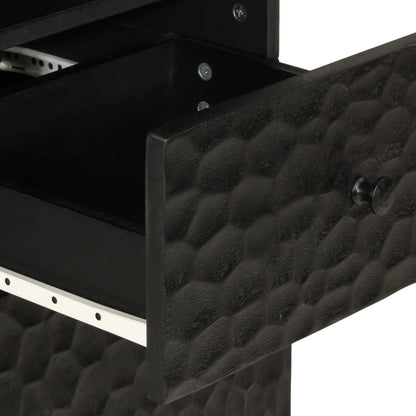 vidaXL Armoire de salle de bain noir 38x33x160 cm Bois de manguier massif