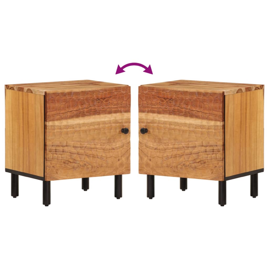 vidaXL Nachttische 2 Stk. 40x33x46 cm Massivholz Akazie