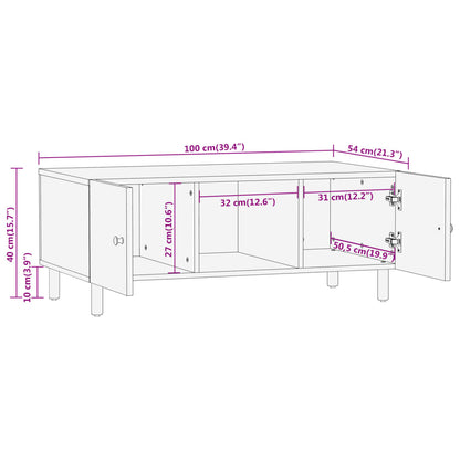 vidaXL Couchtisch 100x54x40 cm Massivholz Akazie