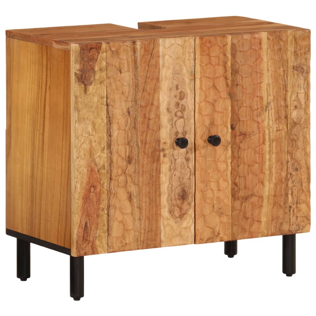 vidaXL Waschbeckenunterschrank 62x33x58 cm Massivholz Akazie