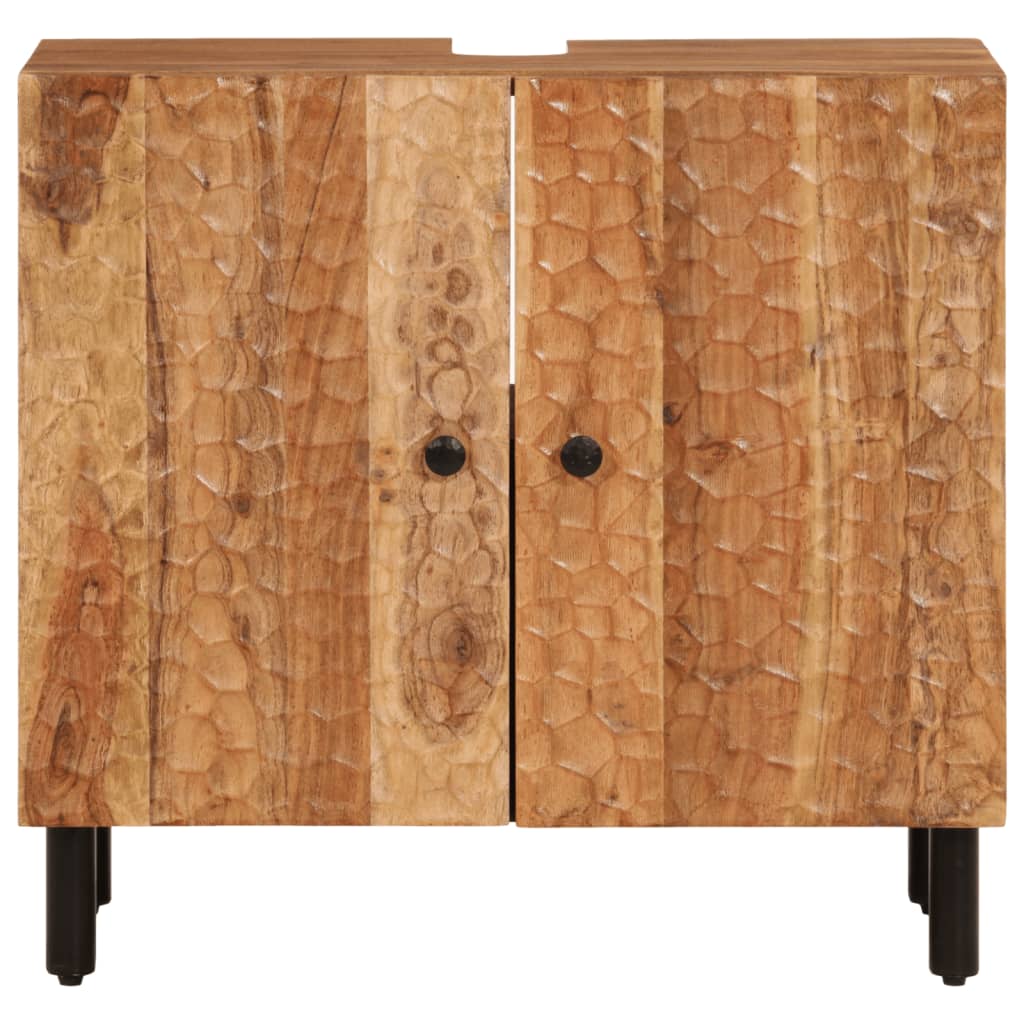 vidaXL Waschbeckenunterschrank 62x33x58 cm Massivholz Akazie