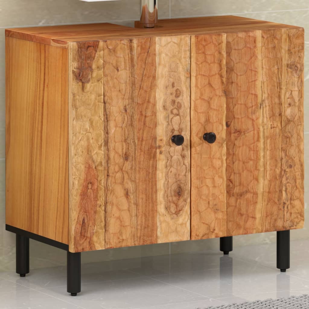 vidaXL Waschbeckenunterschrank 62x33x58 cm Massivholz Akazie