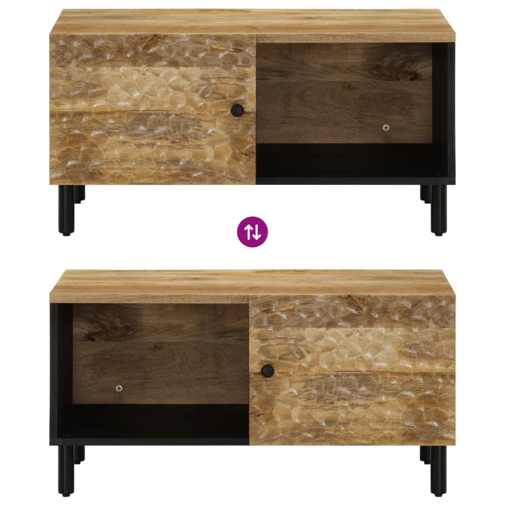 vidaXL Table basse 80x50x40 cm Bois de manguier massif