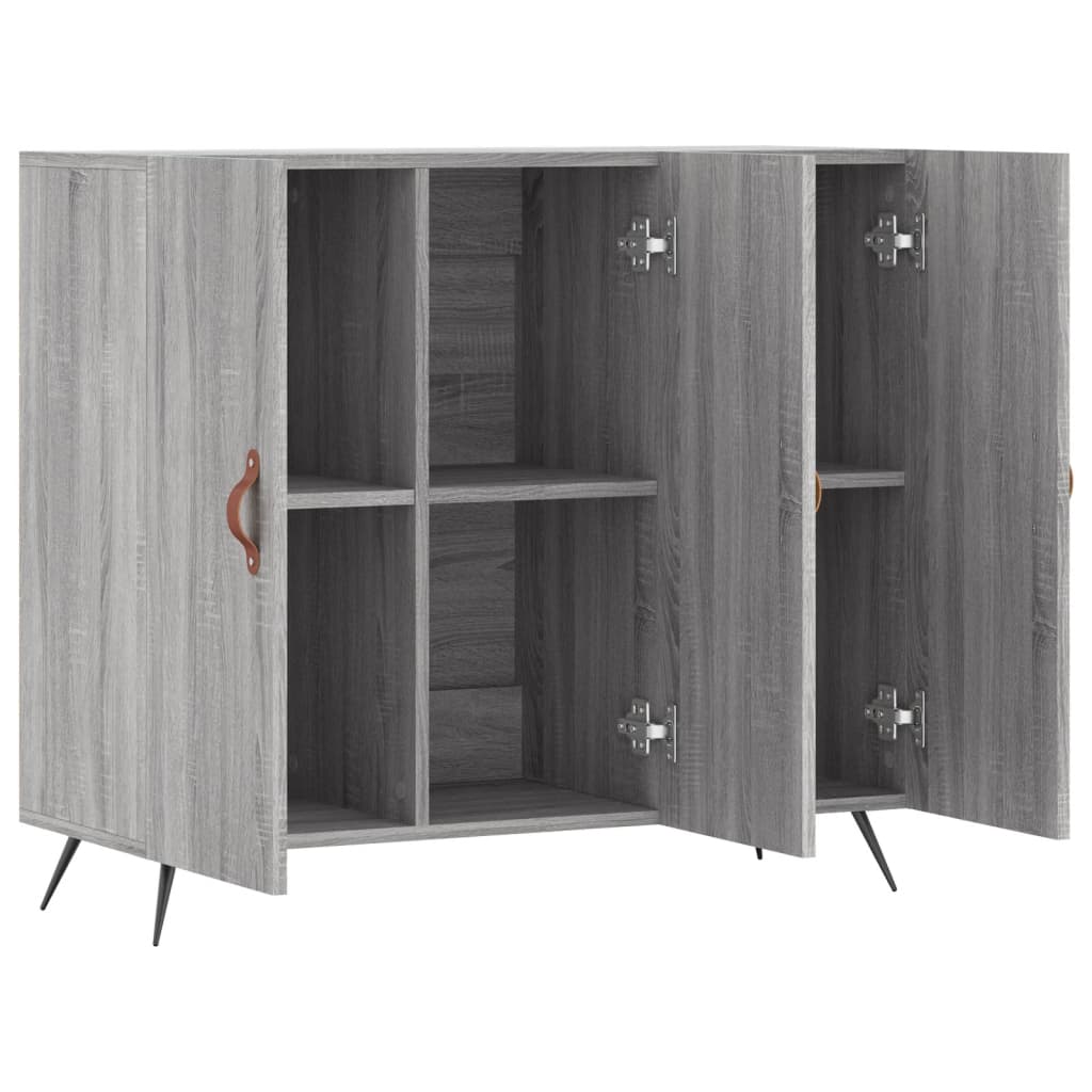 Sideboard Grau Sonoma 90x34x80 cm Holzwerkstoff