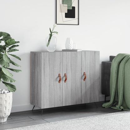 Sideboard Grau Sonoma 90x34x80 cm Holzwerkstoff