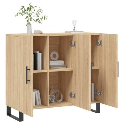 vidaXL Sideboard Sonoma-Eiche 90x34x80 cm Holzwerkstoff