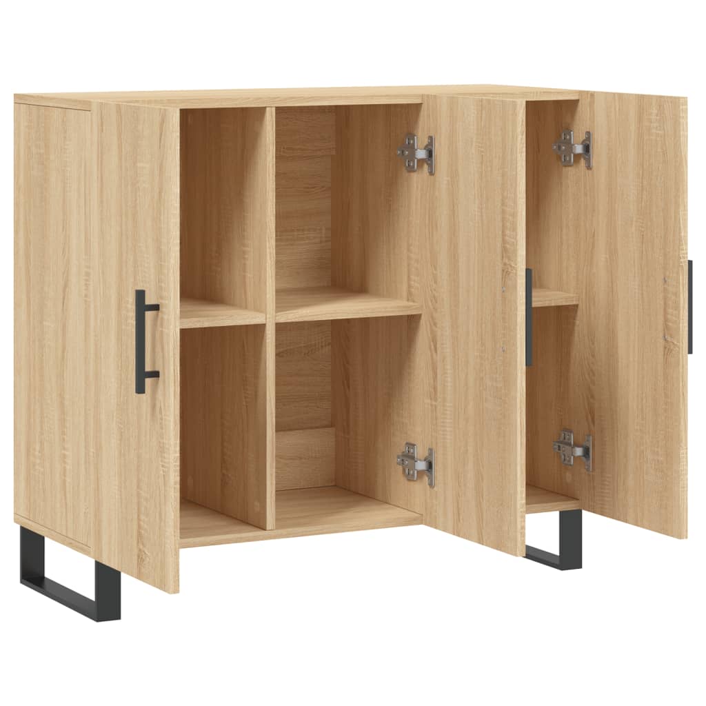 vidaXL Sideboard Sonoma-Eiche 90x34x80 cm Holzwerkstoff