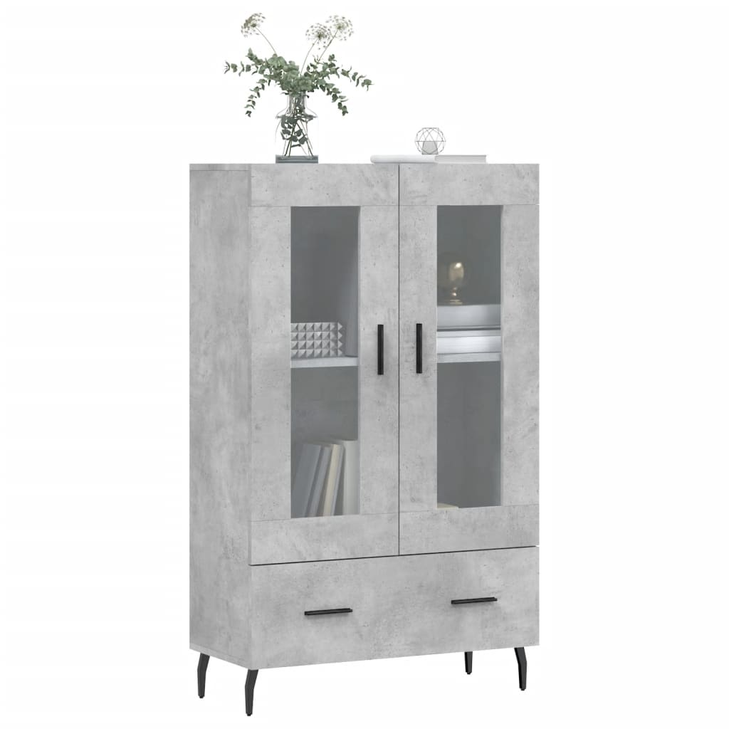 vidaXL Highboard Betongrau 69,5x31x115 cm Holzwerkstoff