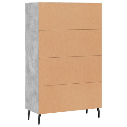 vidaXL Highboard Betongrau 69,5x31x115 cm Holzwerkstoff