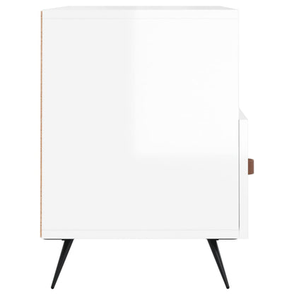 vidaXL TV-Schrank Hochglanz-Weiß 80x36x50 cm Holzwerkstoff
