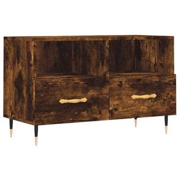 Meuble TV vidaXL chêne fumé 80x36x50 cm aggloméré
