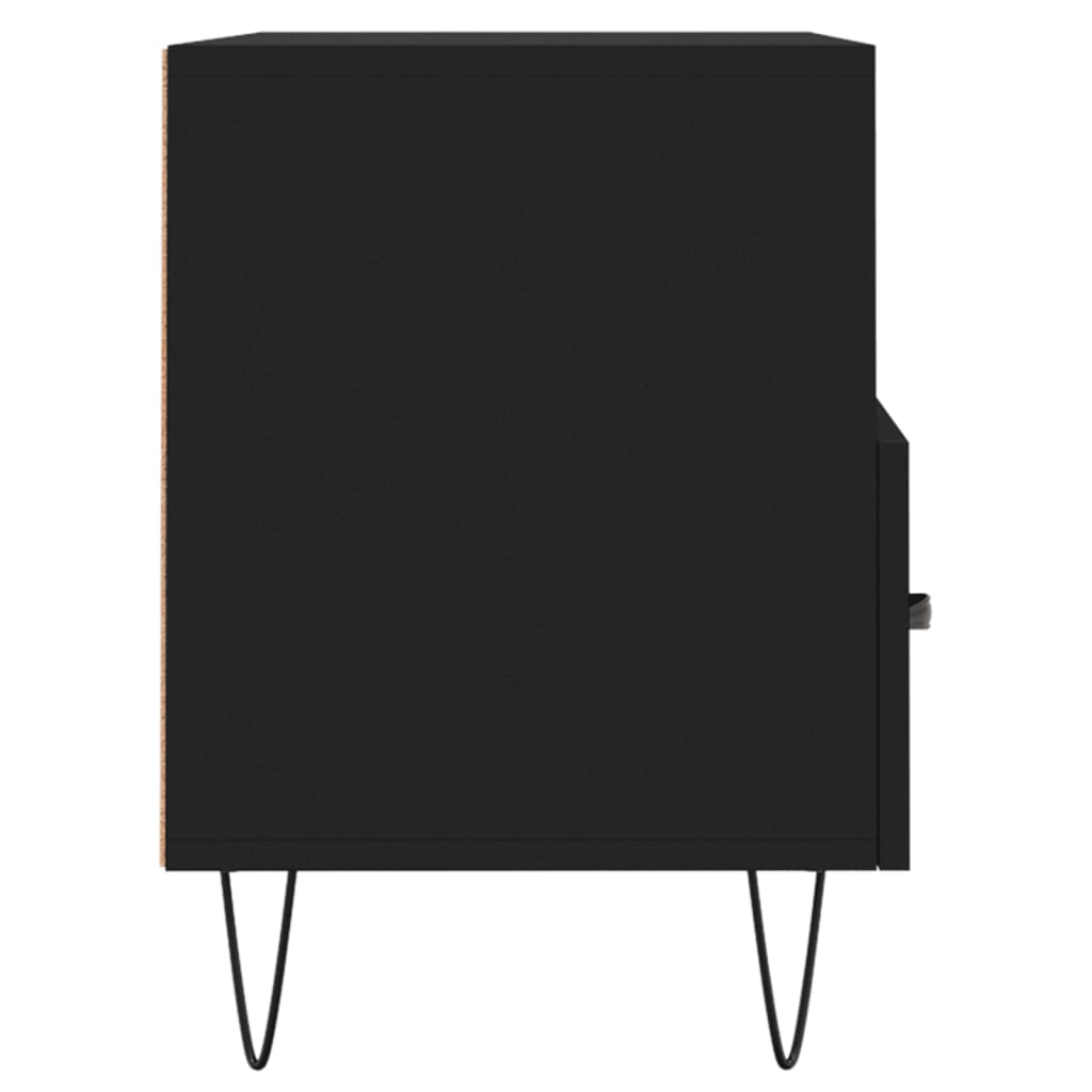 vidaXL Meuble TV Noir 80x36x50 cm Bois d'ingénierie