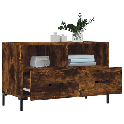 Meuble TV vidaXL chêne fumé 80x36x50 cm aggloméré
