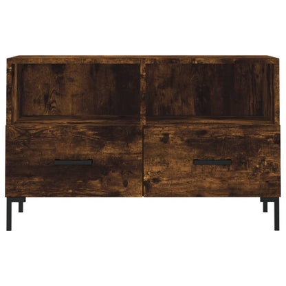 Meuble TV vidaXL chêne fumé 80x36x50 cm aggloméré