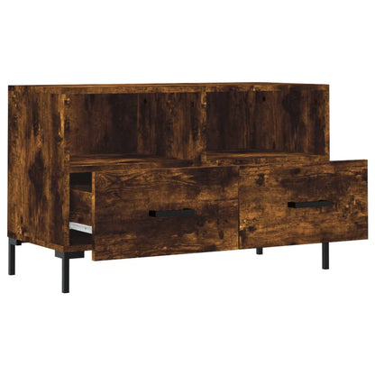 Meuble TV vidaXL chêne fumé 80x36x50 cm aggloméré