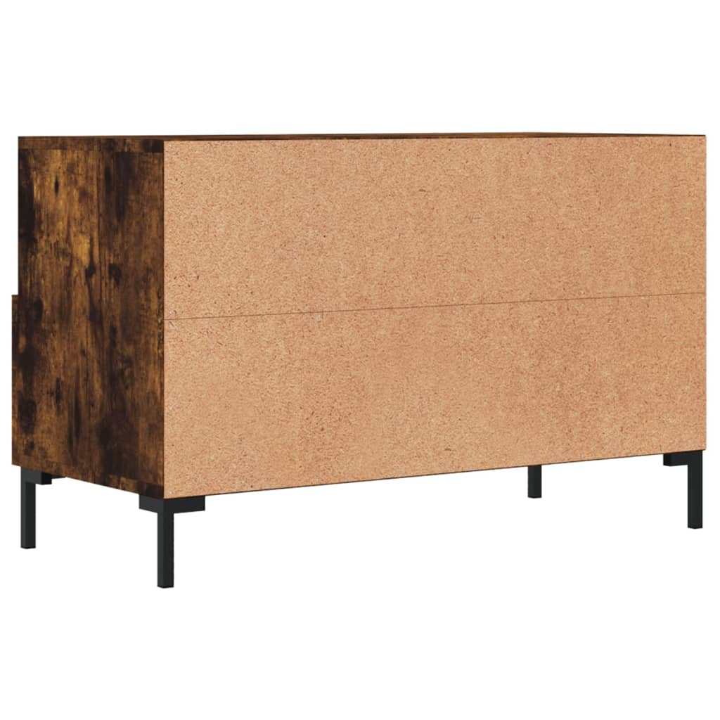 Meuble TV vidaXL chêne fumé 80x36x50 cm aggloméré