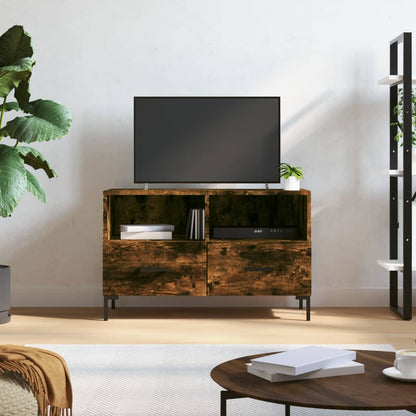 Meuble TV vidaXL chêne fumé 80x36x50 cm aggloméré